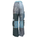 SC Fashion Color Blocking Loose Pants QYXZ-9154