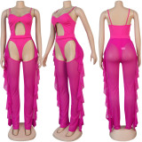 SC Solid Color Swimsuit Mesh Two Piece Set SFY-Z018