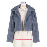 SC Loose Faux Fur Cardigan Fleece Jacket ZSD-0154