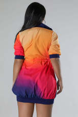 SC Fashion Print Half Sleeve Mini Dress XMY-9462