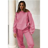 SC Solid Color Hooded Long Sleeve Pants Two Piece Set SSNF-211253