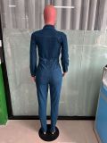 SC Casual Long Sleeve High Waist Denim Jumpsuit LX-3561