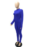 SC Solid Zipper Long Sleeve Sport Jumpsuit MZ-8108