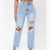 SC Holes Washed Casual Jeans GKNF-TS-7069