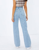 SC High Waist Loose Denim Straight Jeans GKNF-TSX-1006