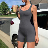 SC Solid Color Sleeveless Tight Romper MZ-2827