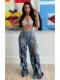 SC Hollow Out Loose Straight Jeans CH-23112