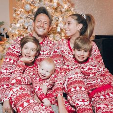 SC Christmas Printed Parent-Child Home Two Piece Set GSGS-0538