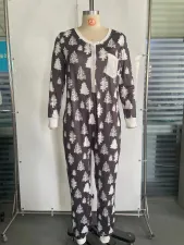 SC Christmas Tree Printed Parent-Child Set Loungewear GSGS-0591