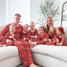 SC Christmas Print Family Parent-Child Pajama Set GSGS-0589