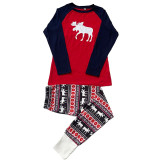 SC Elk Printed Parent-Child Home Long Sleeve Christmas Suit GSGS-0512