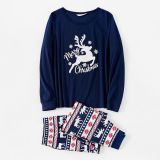 SC Christmas Elk Printed Home Parent-Child Set Pajamas GSGS-0575
