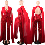 SC Plus Size Sexy Sequins Evening Fashion Jumpsuits MOS-M868