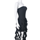 SC Wrap Chest Slim Tassel Mini Dress GNZD-9474DD