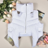 SC Zipper Sleeveless Cotton Filled Short Jacket GNZD-9511TD