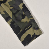 SC Tie Up High Collar Camouflage Coat GNZD-7831TG