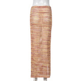SC Woolen Fashion Tie Up Half Skirt GNZD-9569DD