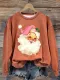 SC Christmas print Long Sleeve Sweatshirt GXJL-00029
