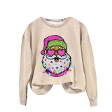 SC Colorful Christmas Print Round Sweatshirt GXJL-00008