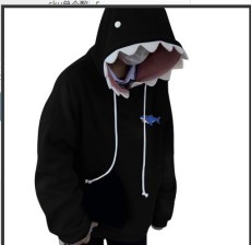 SC Shark Print Hooded Sweatshirt GXJL-00026