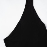 SC Single Shoulder Halger Backless Maxi Dress GSZM-Y22DS318