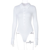 SC Long Sleeve Single Breasted Bodysuit BLG-P0B3779A