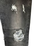 SC Fashion Holes Tight Pencil Jeans CH-88002