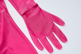 SC Round Neck Long Sleeve Glove Mini Dress BLG-D3612995A