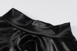 SC Slim Pleated Long Sleeve Midi Dress BLG-D0A3441K
