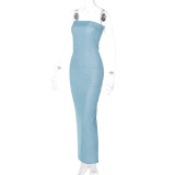 SC Fashion Tube Tops Slim Maxi Dress BLG-D3311887K