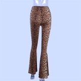 SC High Waist Leopard Print Flare Pants BLG-P8A0502A