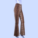 SC High Waist Leopard Print Flare Pants BLG-P8A0502A
