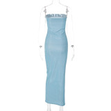 SC Fashion Tube Tops Slim Maxi Dress BLG-D3311887K