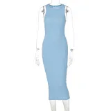 SC Casual Knit Sleeveless Midi Dress BLG-D155100K