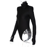 SC High Neck Long Sleeve Solid Bodysuit BLG-P1A6835A