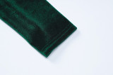 SC Solid Color Slim Pleated Long Sleeve Midi Dress BLG-D3B14885A
