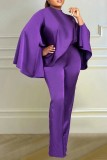 SC Fashion Long Sleeve Poncho Two Piece Pant Set LS-0402