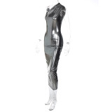 SC Slim Slash Shoulder Sleeveless Maxi Dress BLG-D2C11402K