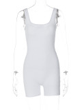 SC Solid Color U Neck Sport Romper BLG-P2C11423A