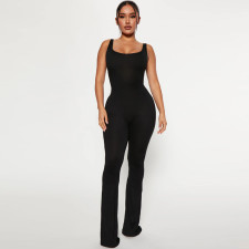 SC Backless Sleeveless Solid Jumpsuit BLG-P3211574A