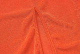 SC Solid Slim Hooded Long Sleeve Maxi Dress BLG-D3B14898K
