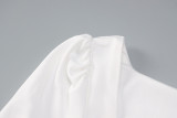 SC Long Sleeve Pleated Solid Midi Dress BLG-D0A3663H