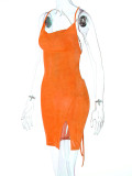 SC Sexy Backless Solid Color Bandage Dress BLG-D3412462K