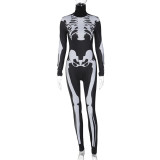 SC Halloween Skeletons Printed Jumpsuit BLG-P3813851