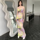 SC Sexy Sling Print Backless Maxi Dress BLG-D3412401A