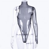 SC Single Shoulder Long Sleeve Mesh Bodysuit BLG-P910644Z