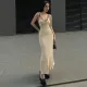 SC Sexy V Neck Backless Sling Maxi Dress BLG-D3512743K