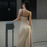 SC Sexy V Neck Backless Sling Maxi Dress BLG-D3512743K