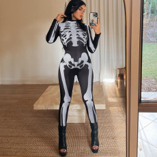 SC Halloween Skeletons Printed Jumpsuit BLG-P3813851