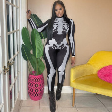SC Halloween Skeletons Printed Jumpsuit BLG-P3813851